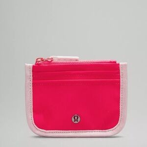 Hot pink true identity card case lululemon
